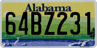 AL license plate 64BZ231