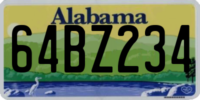 AL license plate 64BZ234