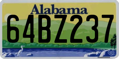 AL license plate 64BZ237