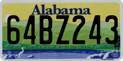 AL license plate 64BZ243