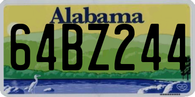 AL license plate 64BZ244