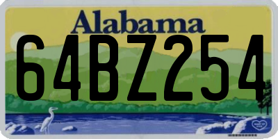AL license plate 64BZ254
