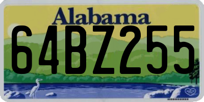AL license plate 64BZ255
