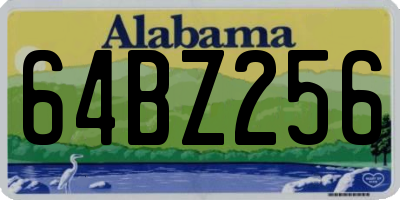 AL license plate 64BZ256