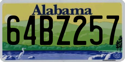 AL license plate 64BZ257