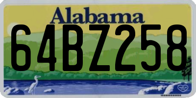AL license plate 64BZ258