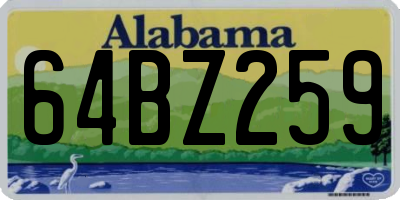 AL license plate 64BZ259
