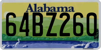 AL license plate 64BZ260