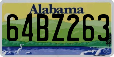AL license plate 64BZ263