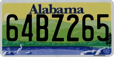AL license plate 64BZ265