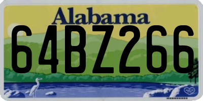 AL license plate 64BZ266
