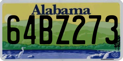 AL license plate 64BZ273