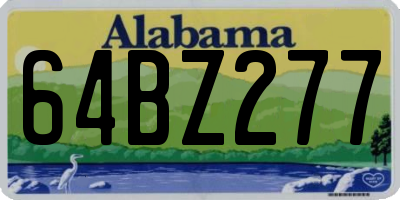 AL license plate 64BZ277