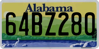 AL license plate 64BZ280