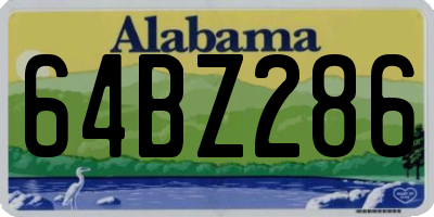 AL license plate 64BZ286
