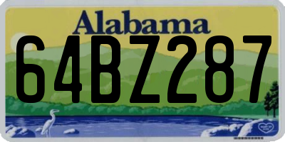 AL license plate 64BZ287