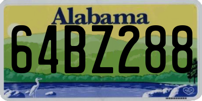 AL license plate 64BZ288