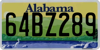 AL license plate 64BZ289