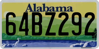 AL license plate 64BZ292