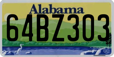 AL license plate 64BZ303