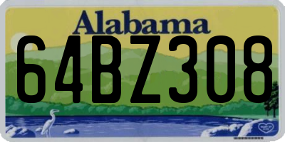 AL license plate 64BZ308