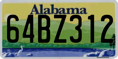 AL license plate 64BZ312