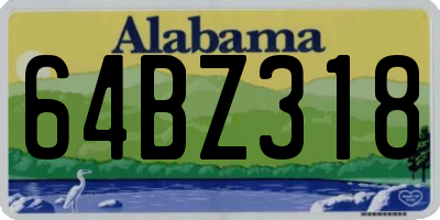 AL license plate 64BZ318