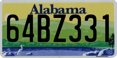 AL license plate 64BZ331
