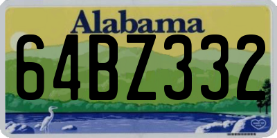 AL license plate 64BZ332