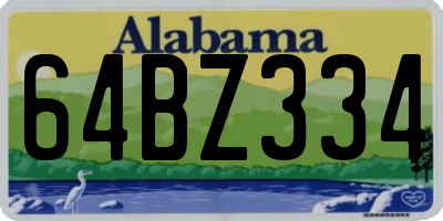 AL license plate 64BZ334