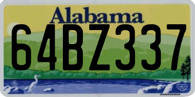 AL license plate 64BZ337
