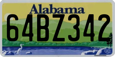 AL license plate 64BZ342