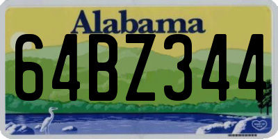 AL license plate 64BZ344
