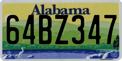 AL license plate 64BZ347