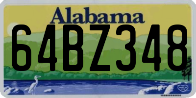 AL license plate 64BZ348