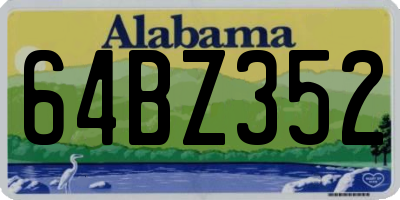 AL license plate 64BZ352