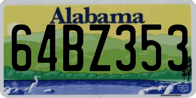 AL license plate 64BZ353