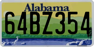 AL license plate 64BZ354