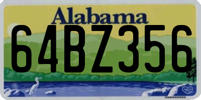 AL license plate 64BZ356