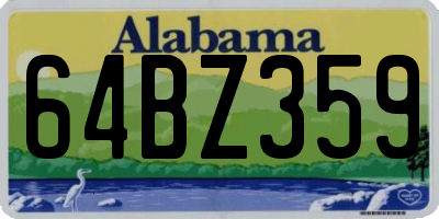 AL license plate 64BZ359