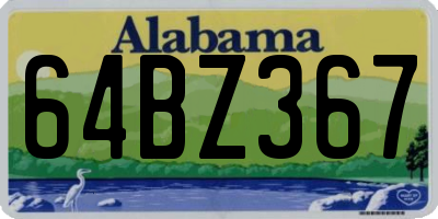 AL license plate 64BZ367