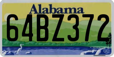 AL license plate 64BZ372