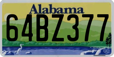 AL license plate 64BZ377