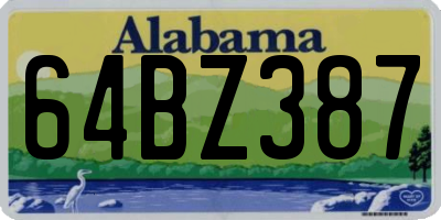 AL license plate 64BZ387