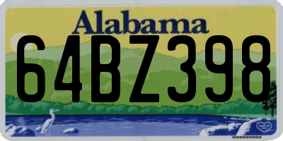 AL license plate 64BZ398