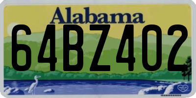 AL license plate 64BZ402