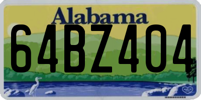 AL license plate 64BZ404