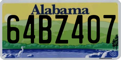 AL license plate 64BZ407