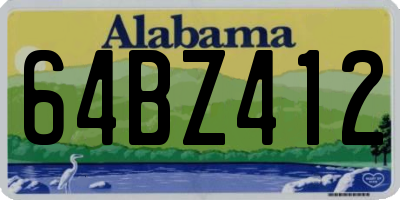 AL license plate 64BZ412