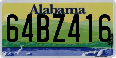 AL license plate 64BZ416